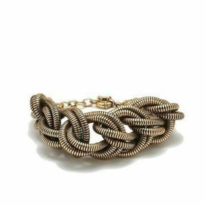 J Crew Braided Brass Bracelet
